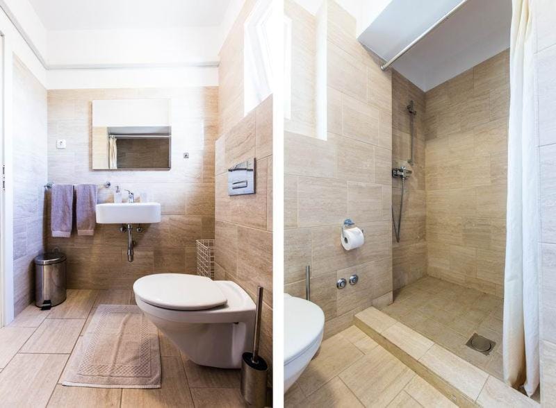 Shower, Toilet, Bathroom, towels