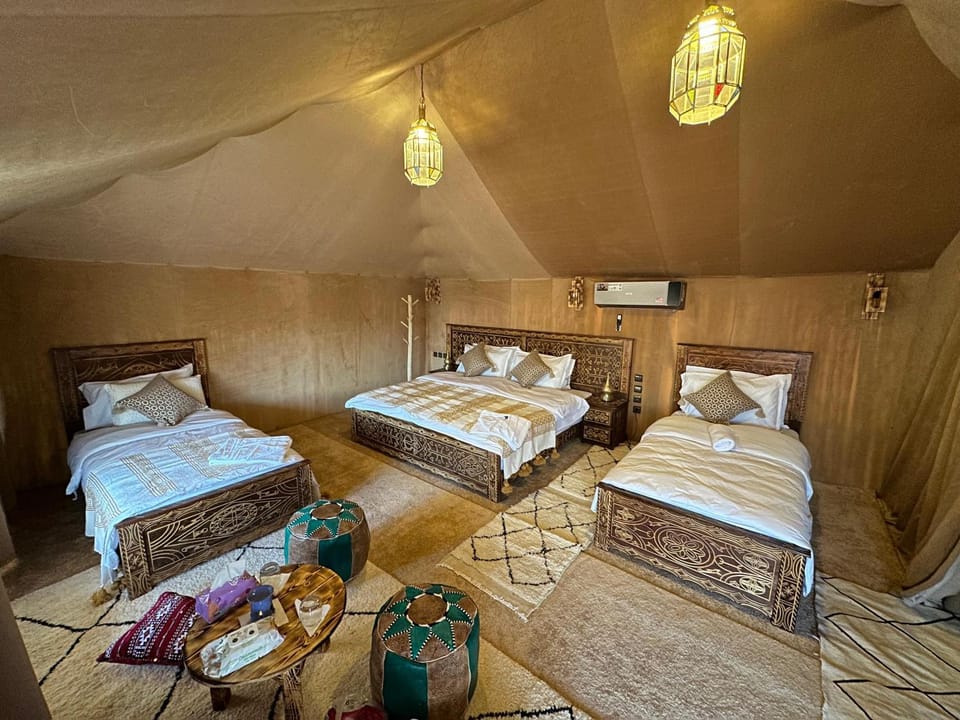 Bed, Photo of the whole room, Bedroom, towels, air conditioner