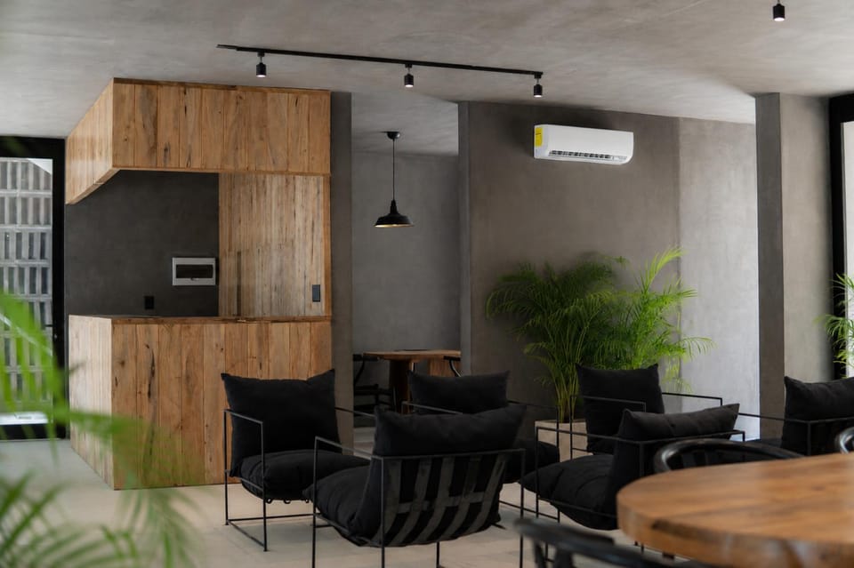Living room, Seating area, air conditioner