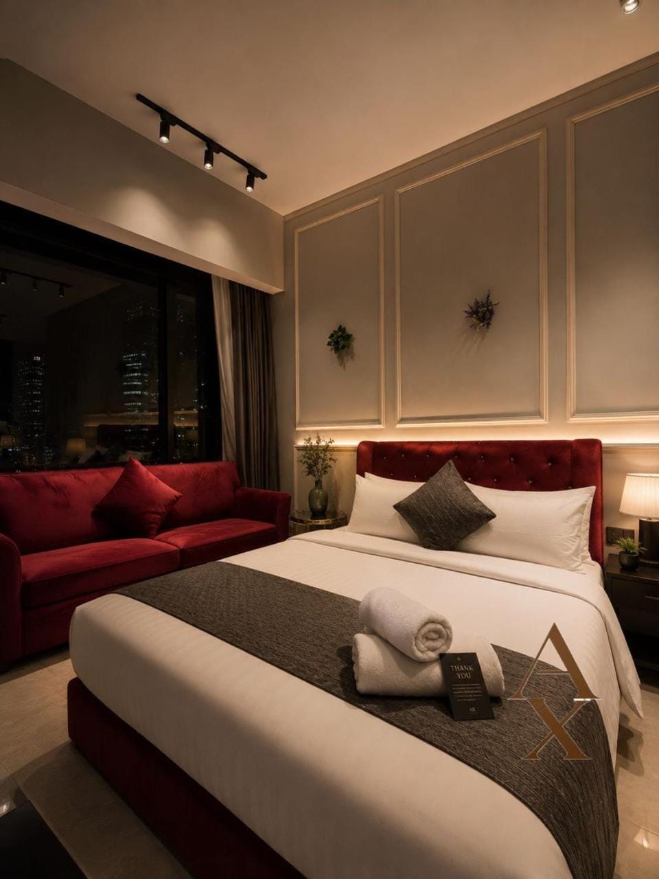 Bed, Living room