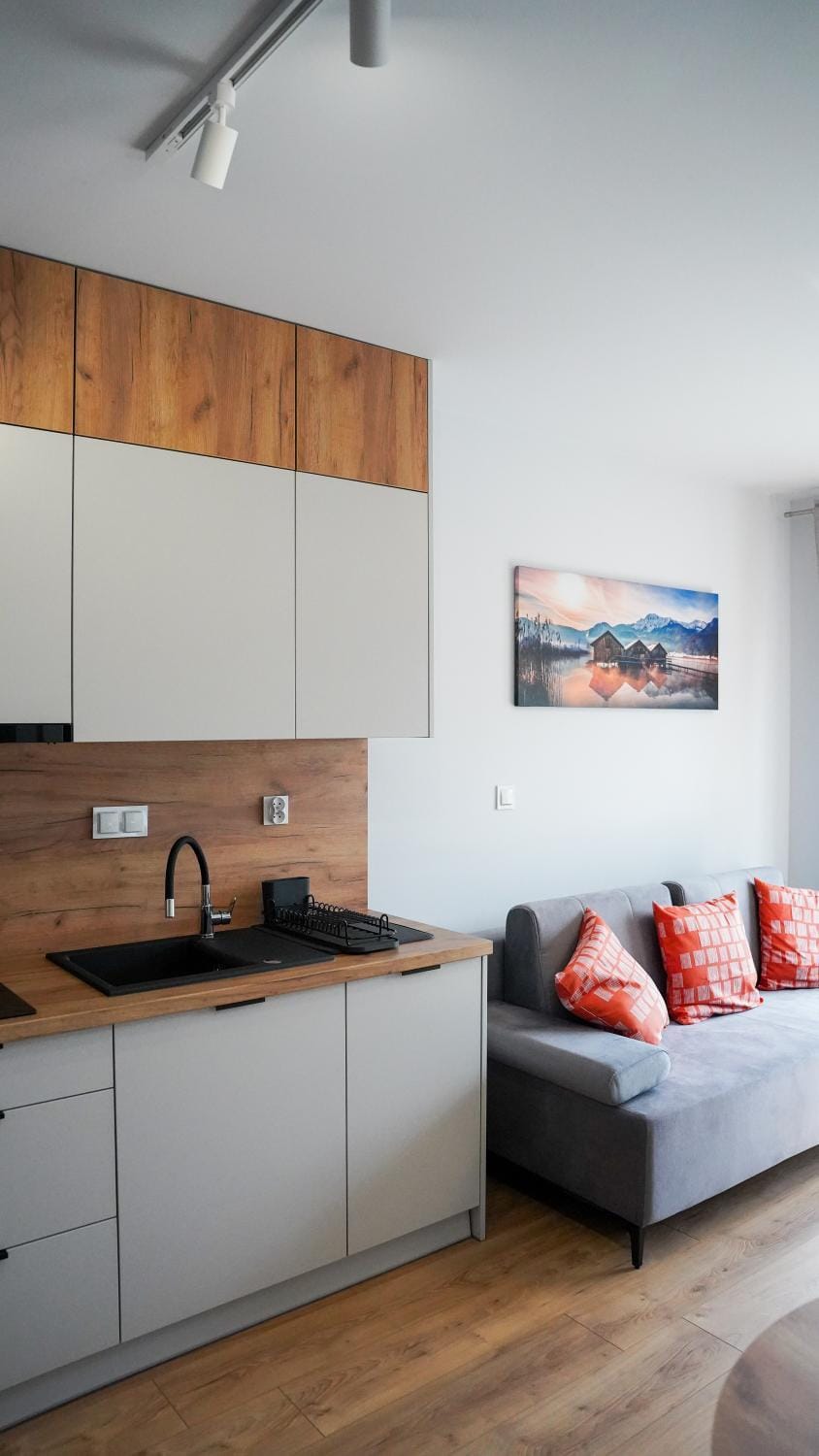Kitchen or kitchenette, Living room