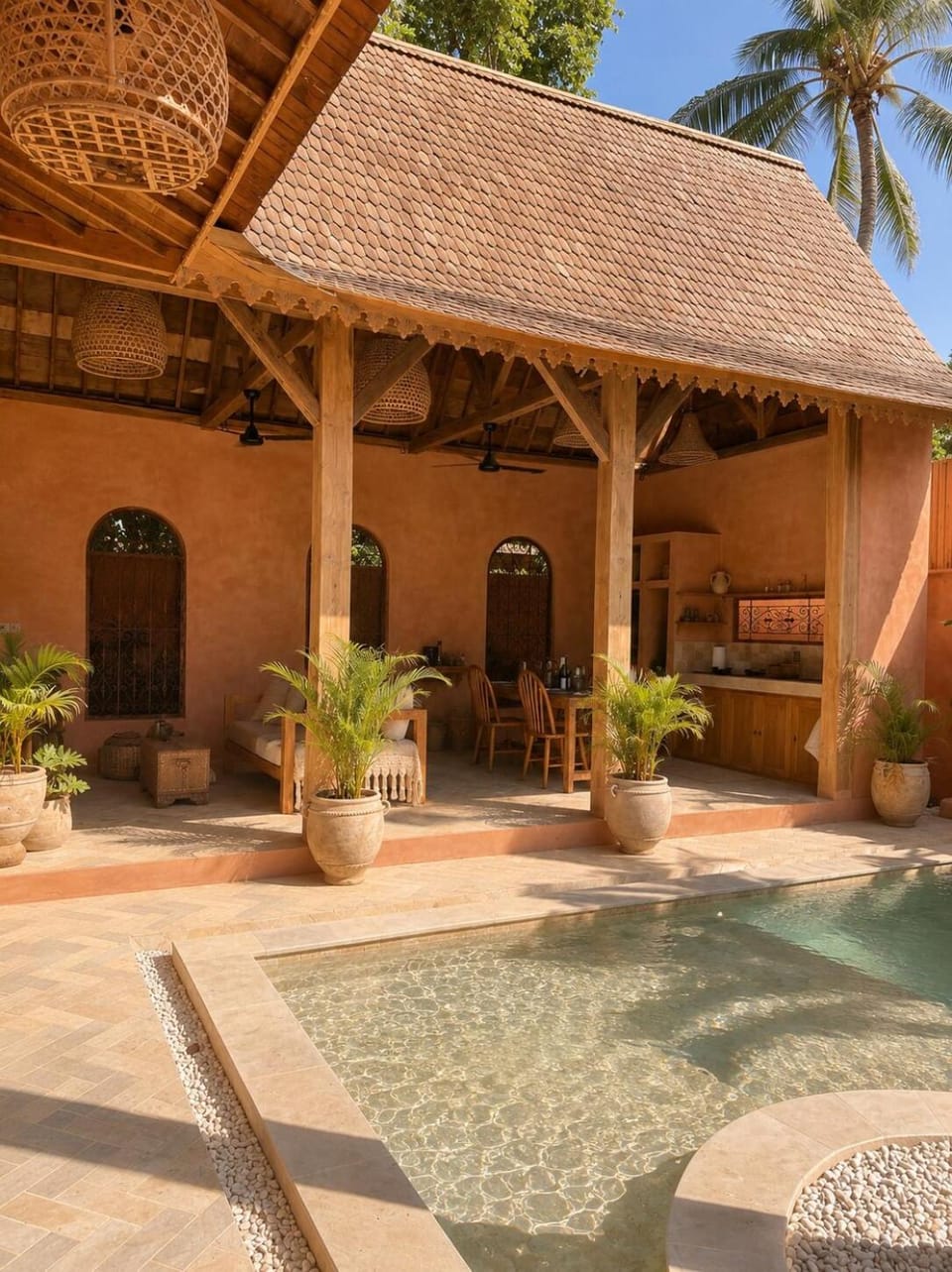 Living room, Swimming pool