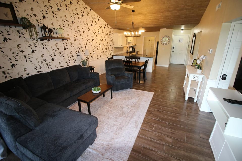 Kitchen or kitchenette, Living room, Dining area