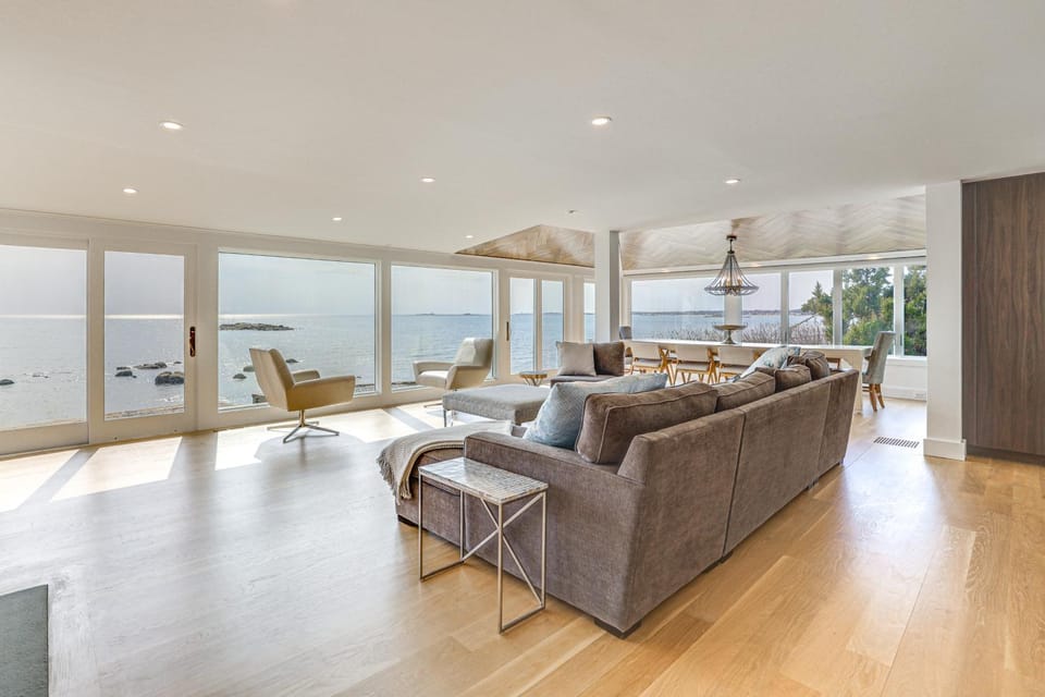 Luxe 5,600-Sq-Ft Estate Waterfront + Pool House in Old Saybrook