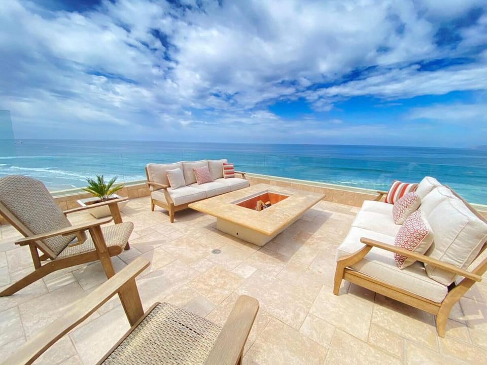 View (from property/room), Beach, Sea view, Sunset, fireplace