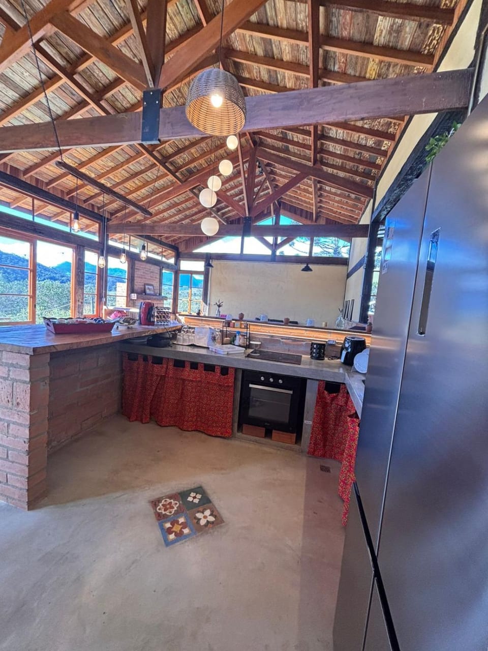 Kitchen or kitchenette, oven, stove