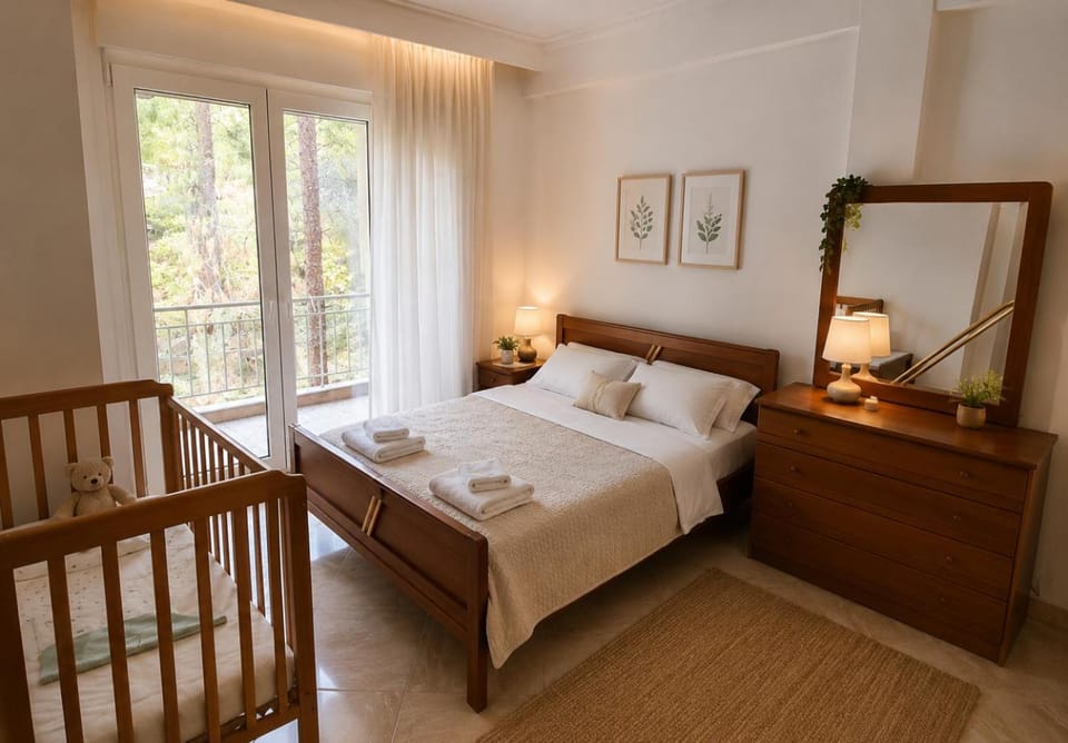 Bed, Bedroom, towels