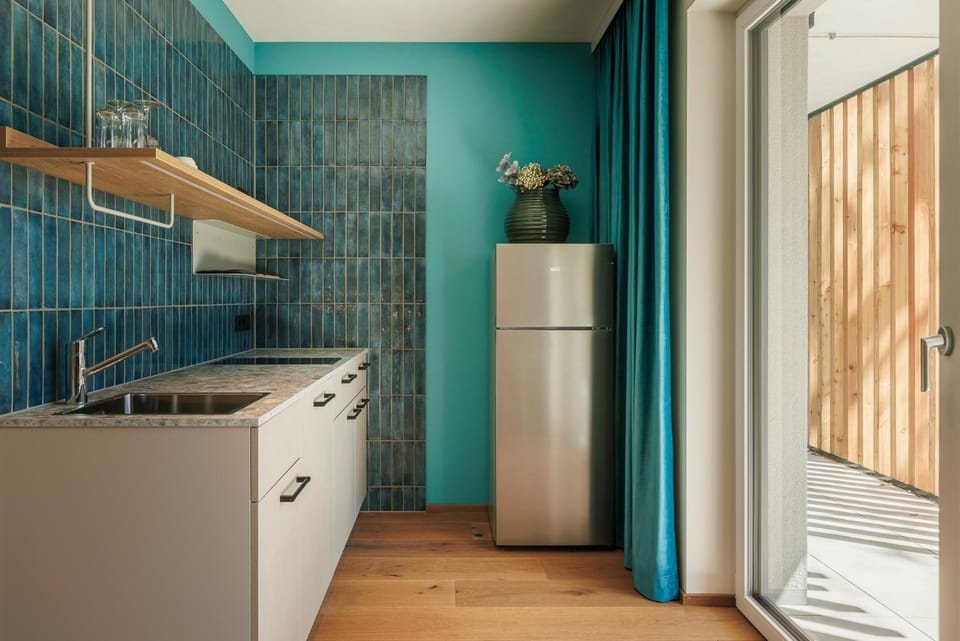 Kitchen or kitchenette, stove, kitchen