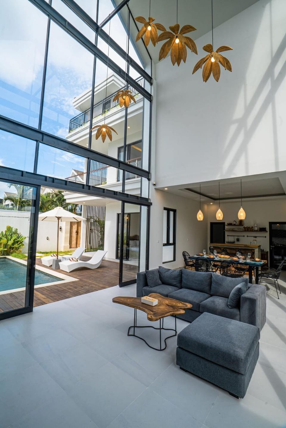 White Light 3BR Pool Villa With Rooftop By Bali Bliss Properties House in North Kuta