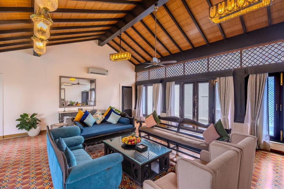 ELIVAAS Villa Seine Indo-Portuguese 3-BHK villa with a Kid's Room, Private pool Near Candolim Beach Villa in Candolim