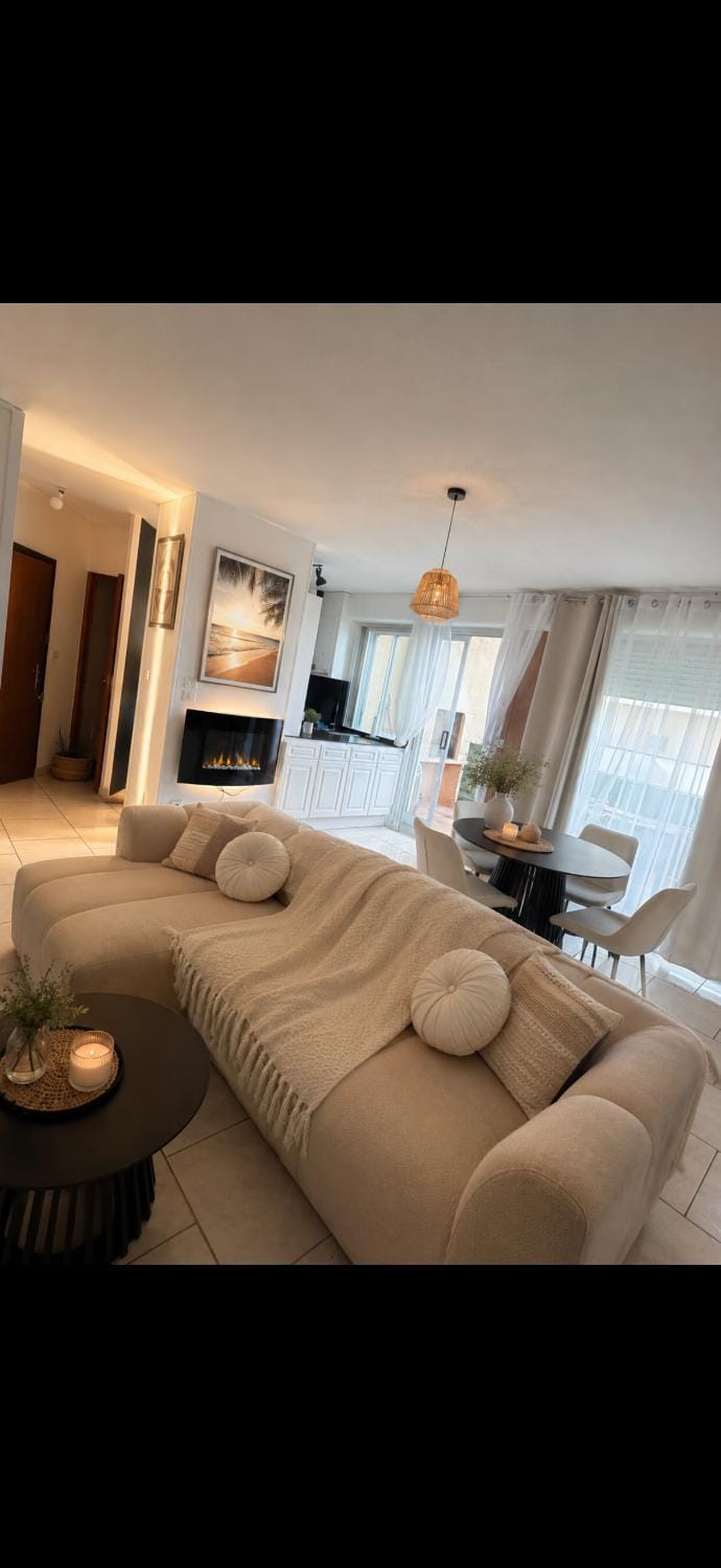Appartement vue mer plage Apartment in Le Barcarès