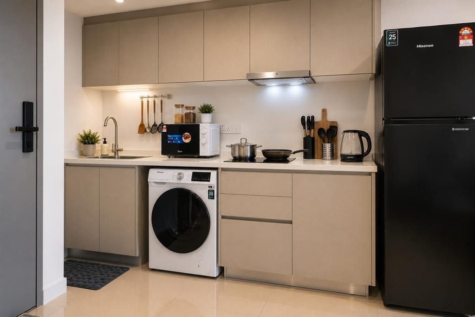 Coffee/tea facilities, Kitchen or kitchenette, dishwasher, minibar, oven, pet friendly, stove, toaster, washing machine, dryer