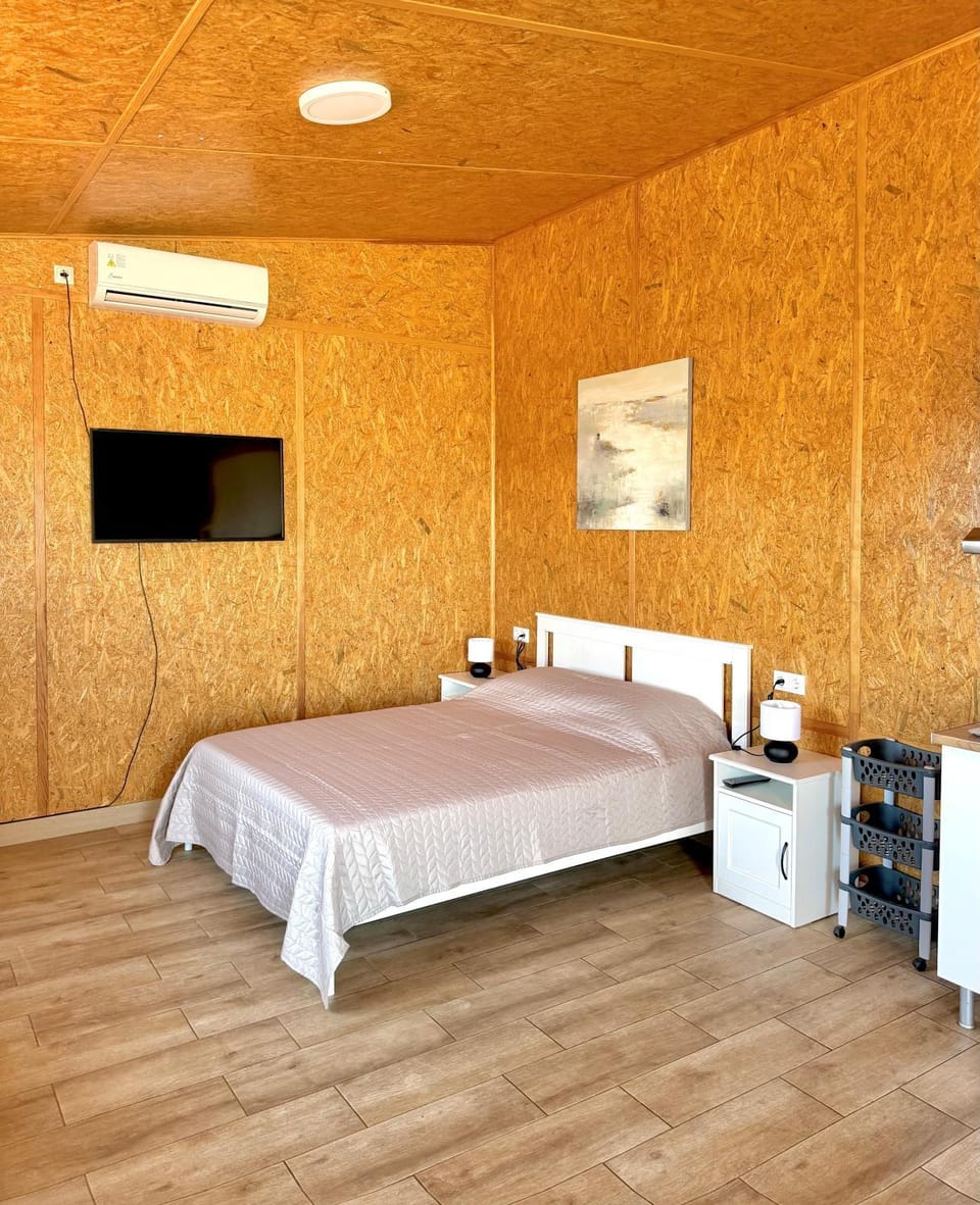 Bed, Photo of the whole room, Bedroom, air conditioner