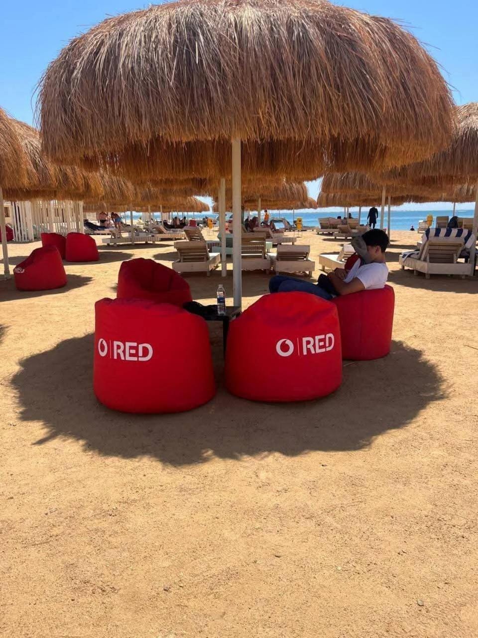 Beach, Sea view, sunbed