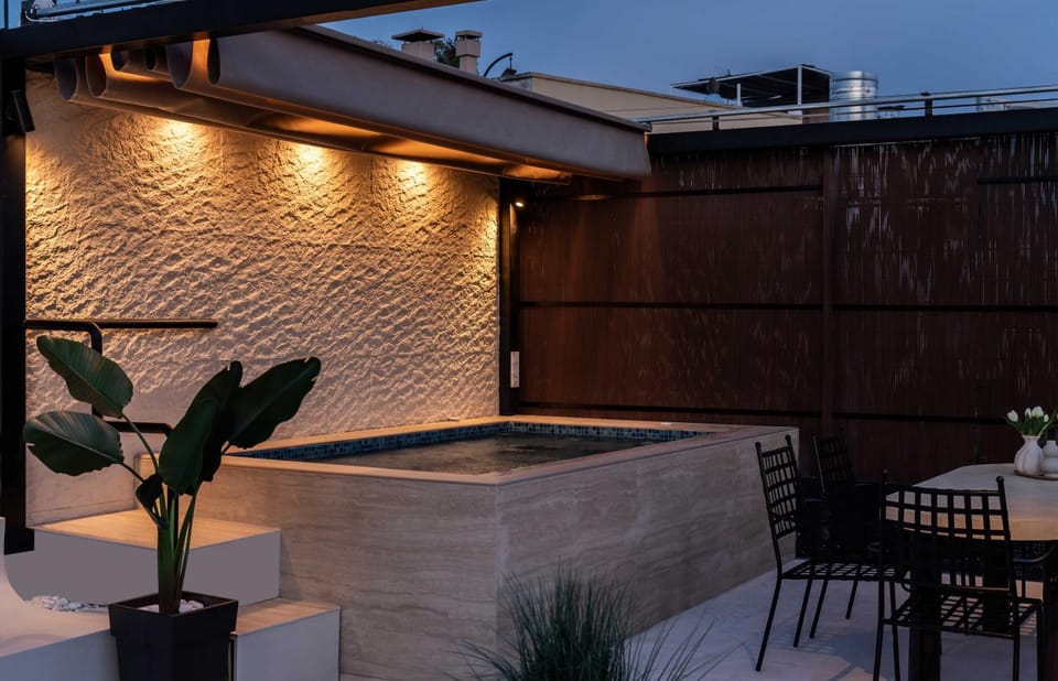 Night, Hot Tub, Swimming pool