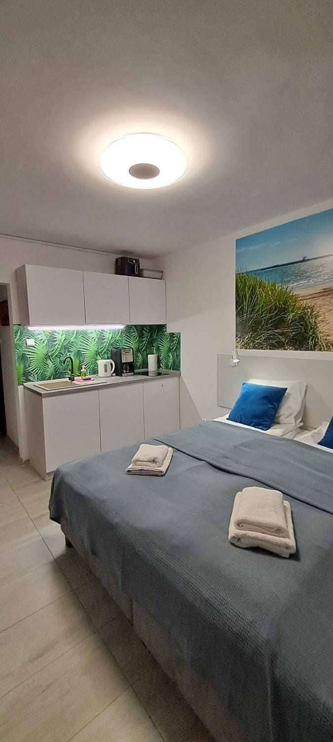 Apartament LAVENDER 17 - aneks kuchenny i balkon wśród hortensji Apartment in Pomeranian Voivodeship