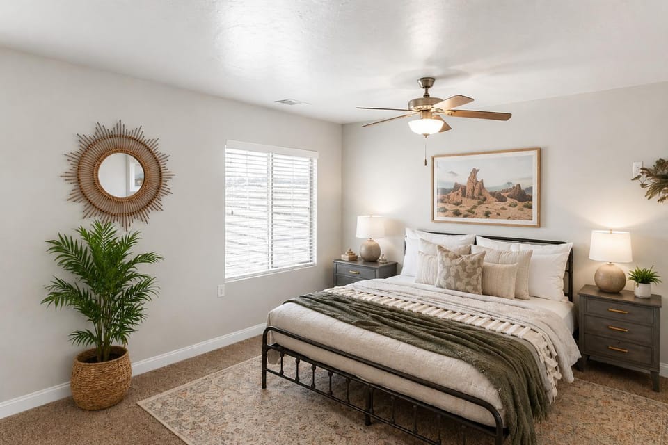 Bed, Decorative detail, Bedroom