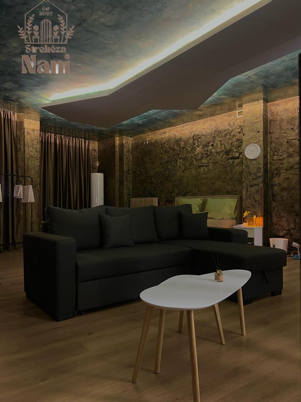 Bed, View (from property/room), Living room, Seating area, kitchen, air conditioner