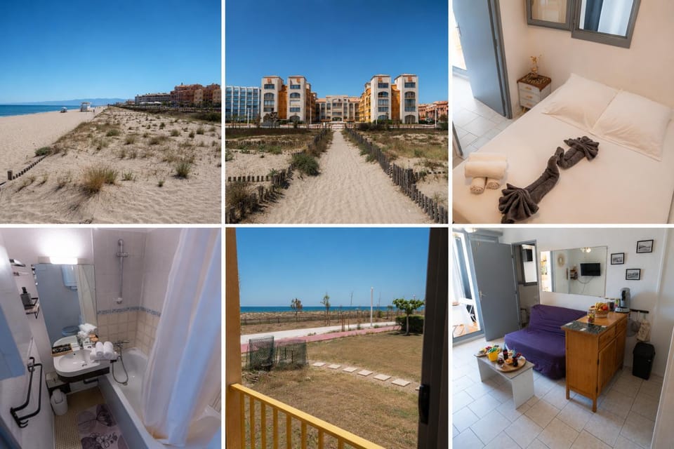 Natural landscape, Beach, Sea view, towels