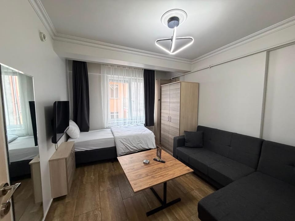 Bed, TV and multimedia, Living room, Photo of the whole room, Seating area, wardrobe