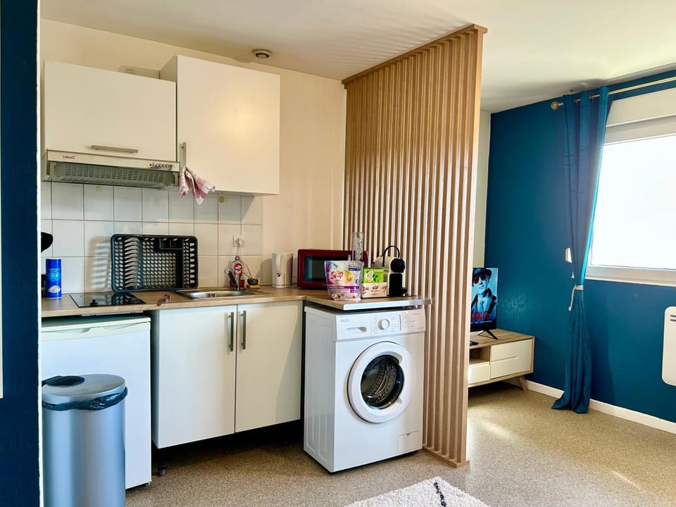 Coffee/tea facilities, Kitchen or kitchenette, minibar, stove, washing machine