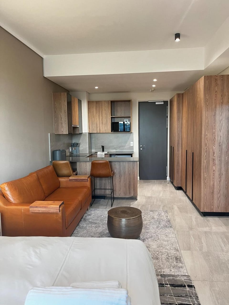 Kitchen or kitchenette, Living room, Seating area, oven, stove, wardrobe