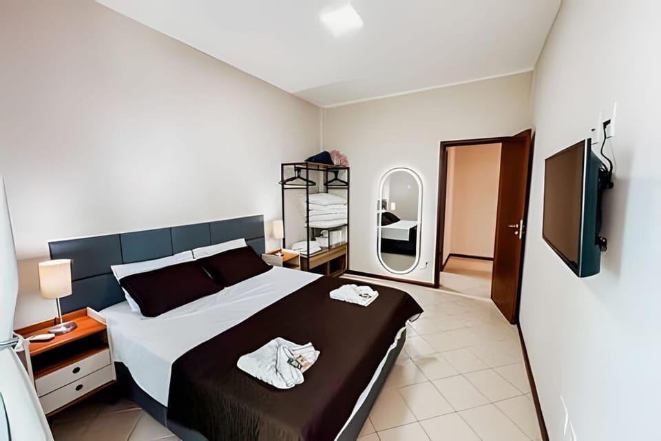 Bed, Photo of the whole room, Bedroom, towels, wardrobe, air conditioner