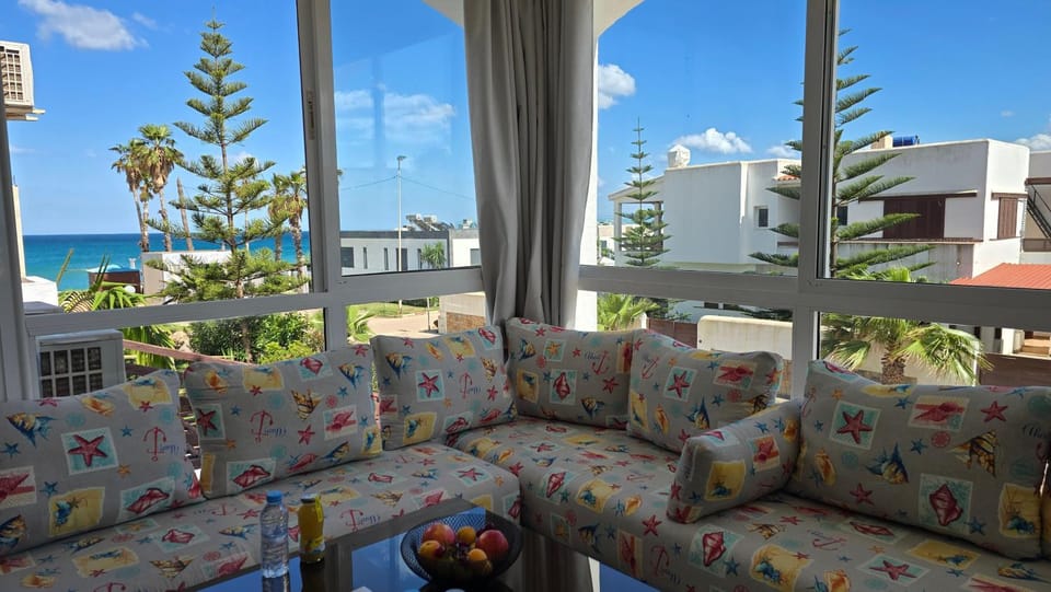 View (from property/room), Living room, Seating area, Sea view