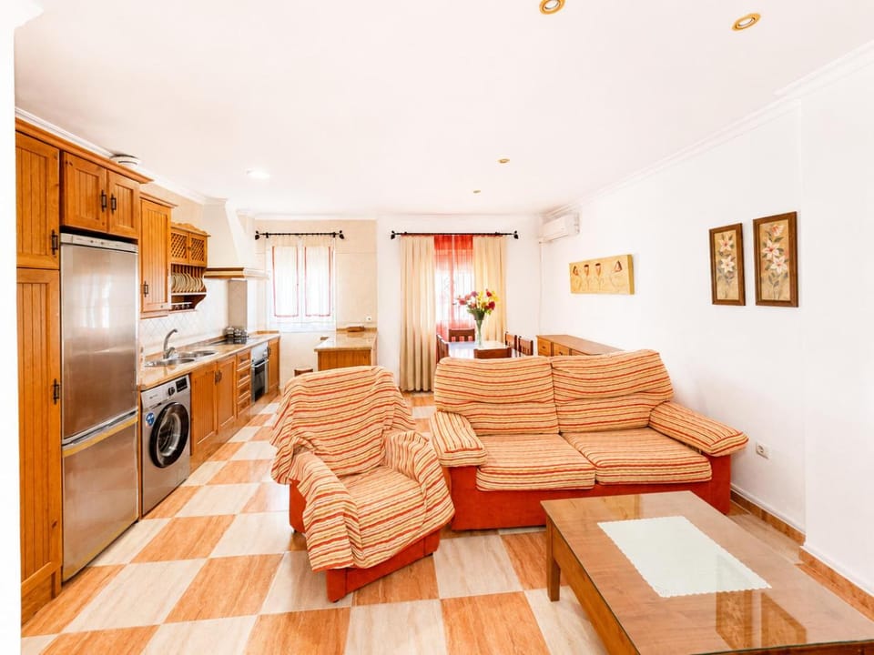 Living room, kitchen