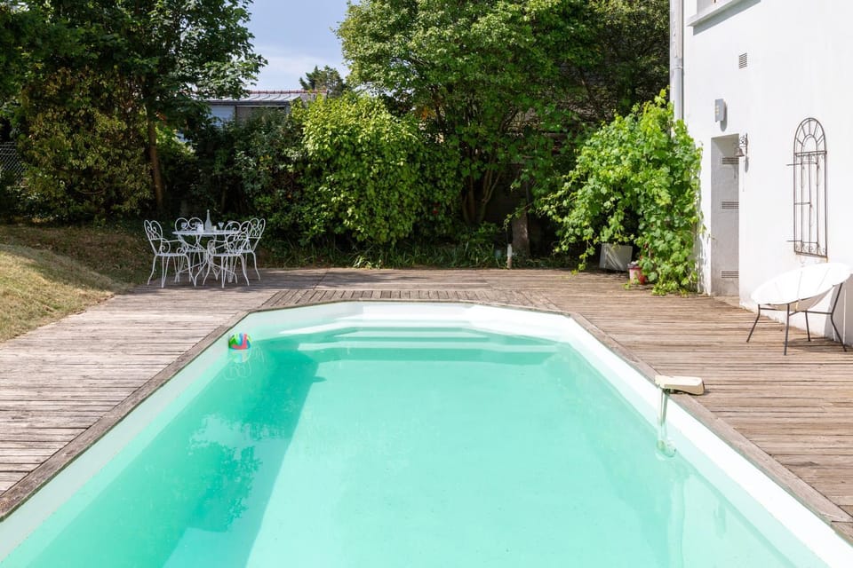 Property building, Living room, Swimming pool