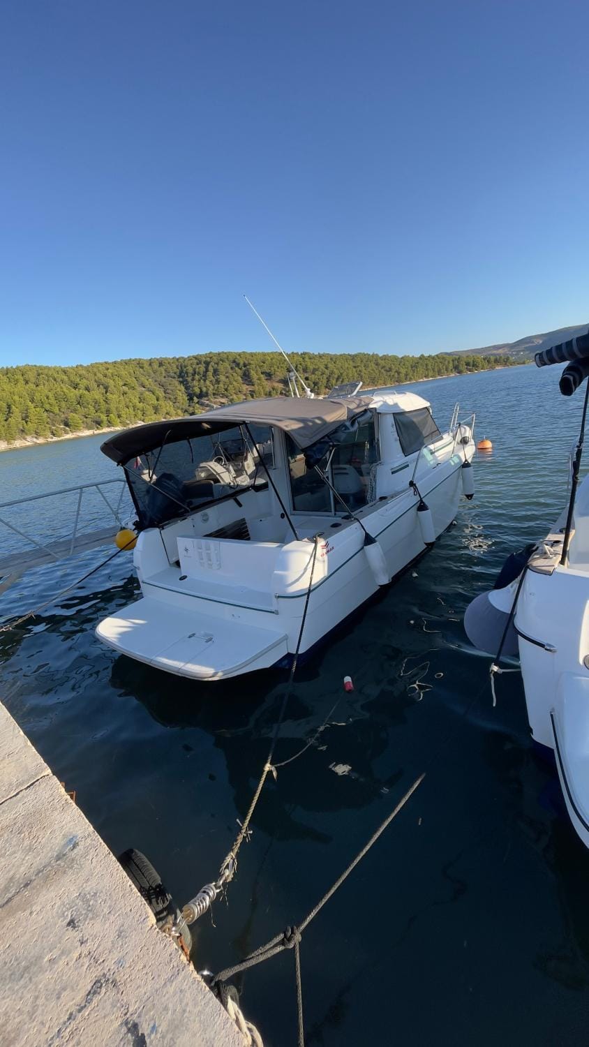 Lorena Private Boat Tour Docked boat in Šibenik