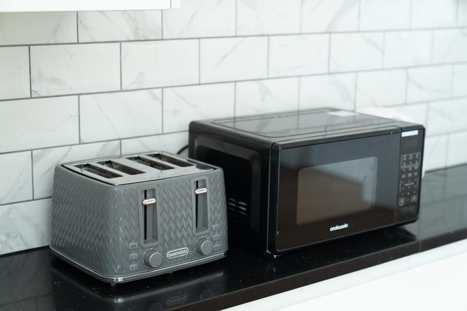 microwave, toaster