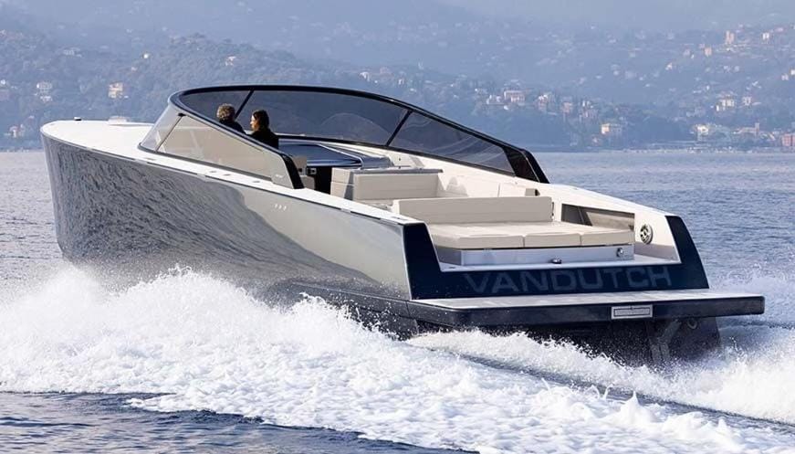 VanDutch 48 Luxury Yacht Docked boat in Quai Louis II