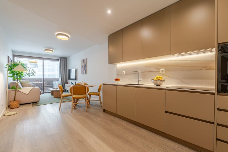 Kitchen or kitchenette, Living room, Dining area