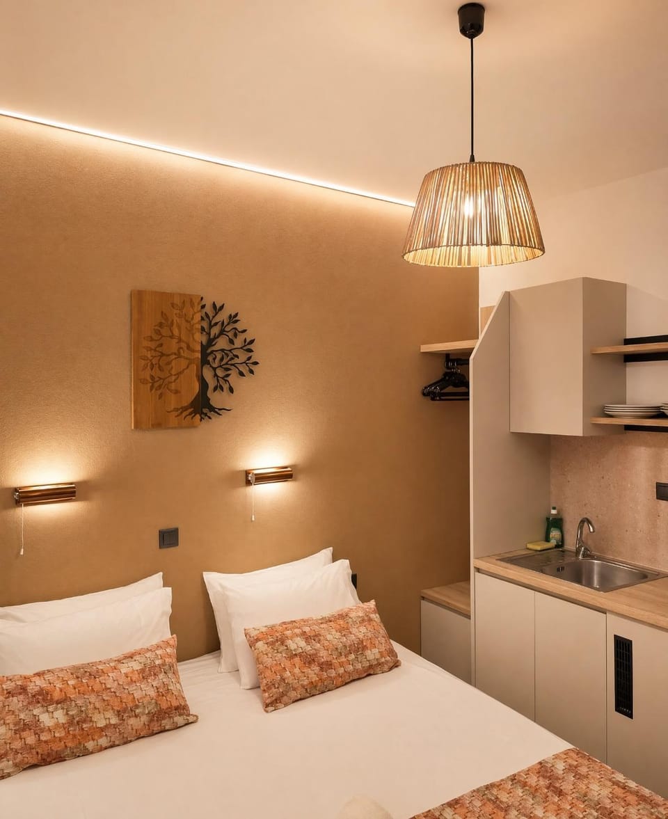 Bed, Kitchen or kitchenette, Photo of the whole room, Bedroom, wardrobe