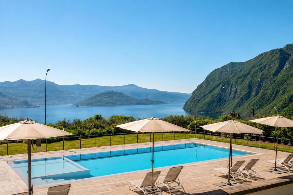 Natural landscape, Lake view, Mountain view, Pool view, Swimming pool