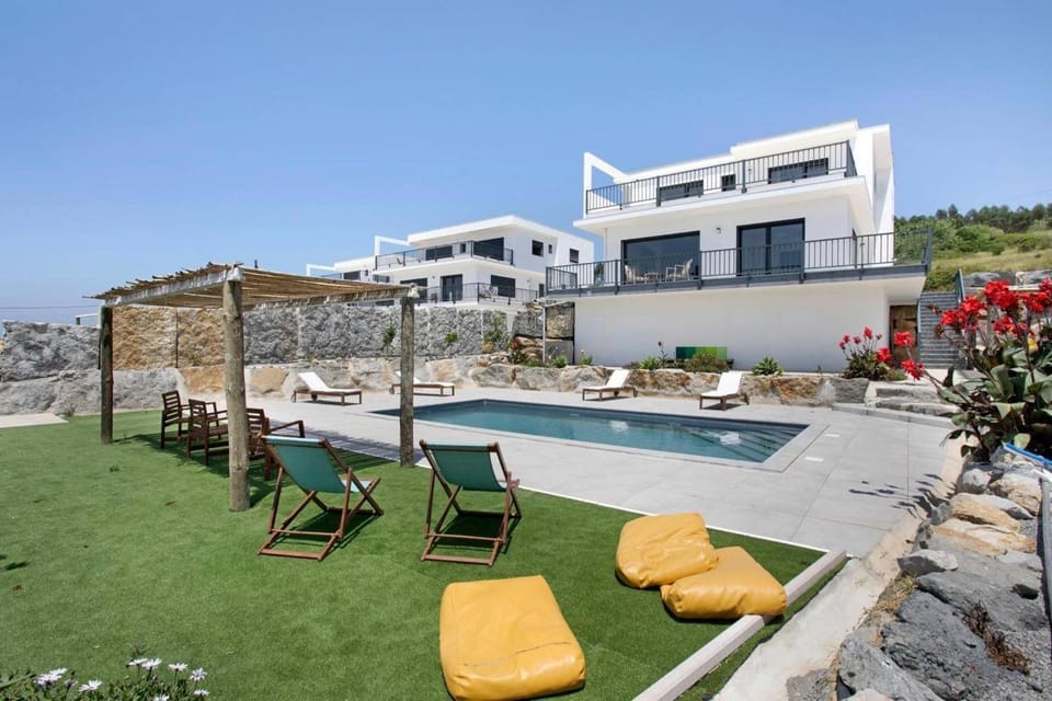 Property building, Living room, Swimming pool