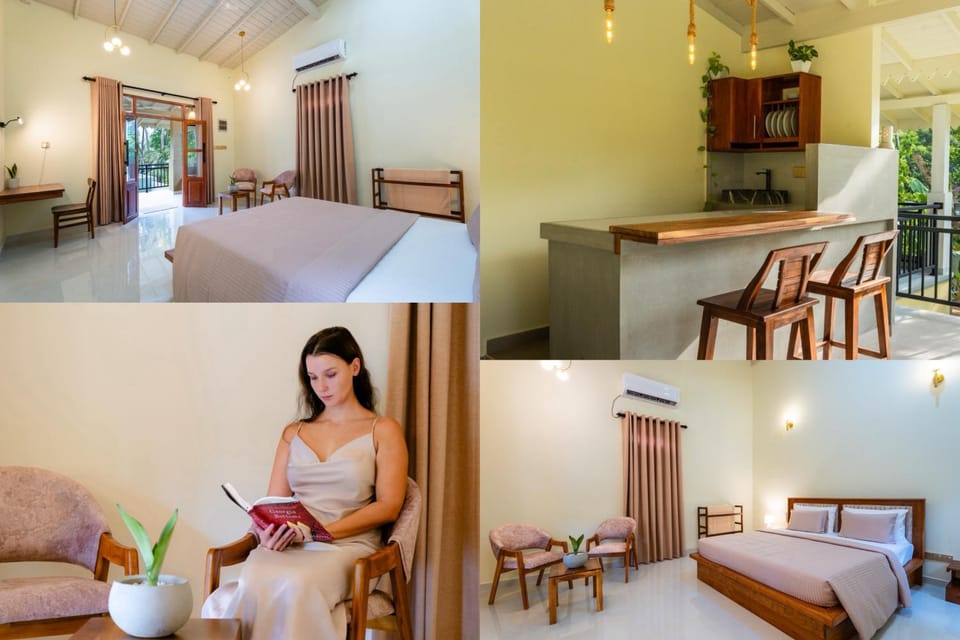 Bed, Kitchen or kitchenette, Photo of the whole room, Seating area, Dining area, Bedroom, air conditioner