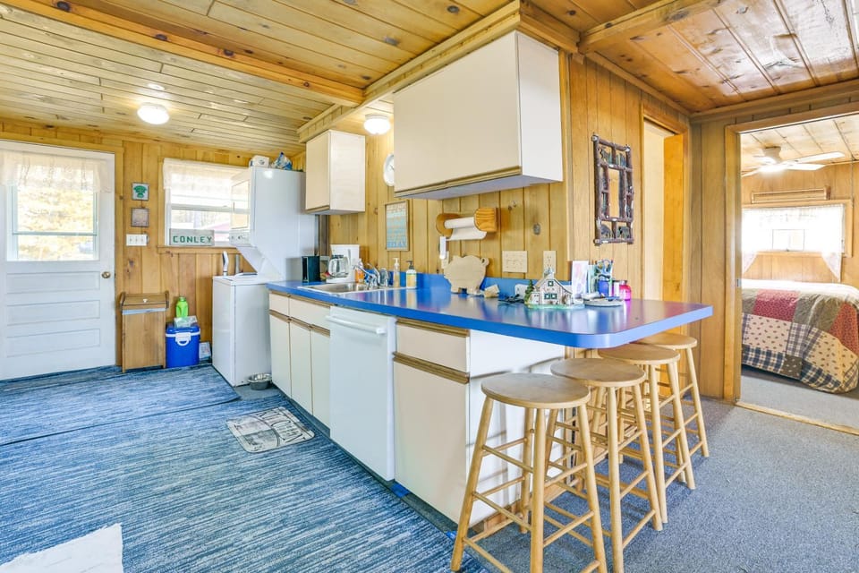 Dock + Fire Pit: Lakefront Lewiston Escape! House in Albert