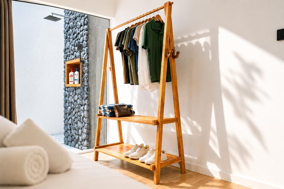 towels, wardrobe