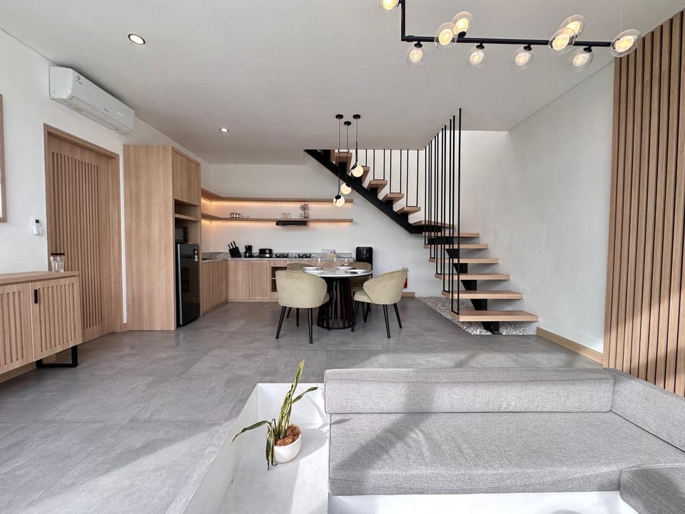 Kitchen or kitchenette, Living room, Dining area