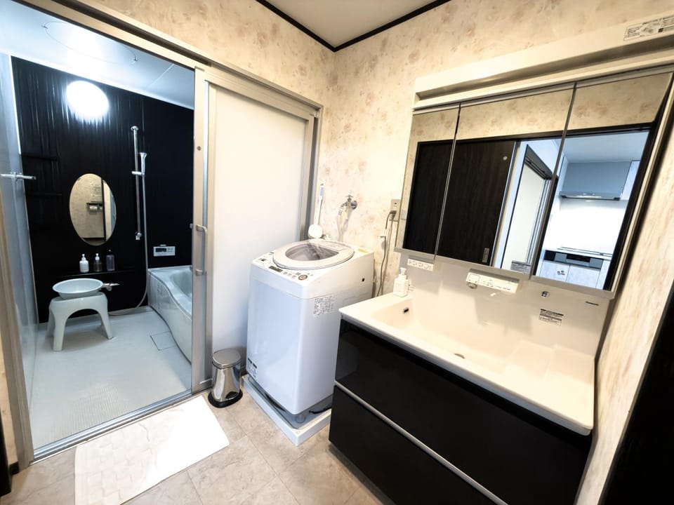 Shower, Bathroom, children, young children, older children, furniture, washing machine, washing machine, dryer