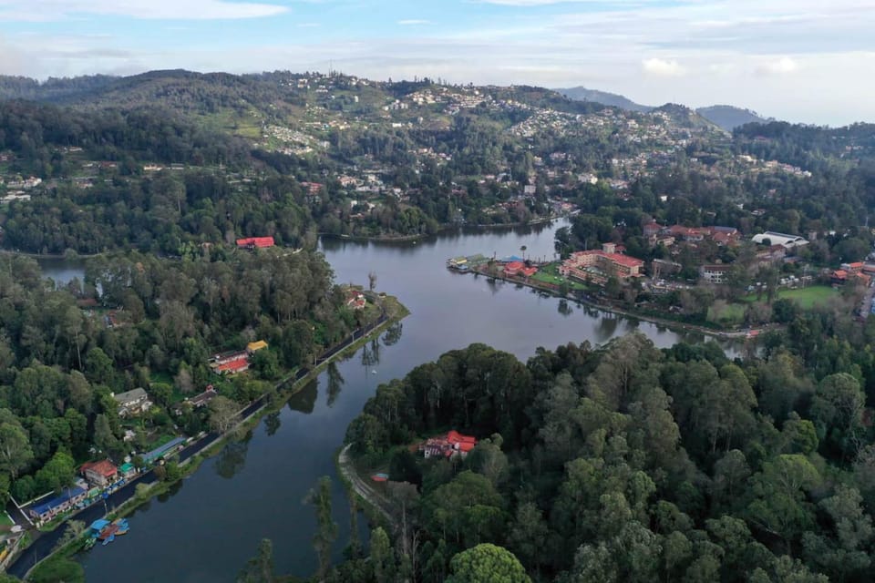 Natural landscape, Bird's eye view, Lake view