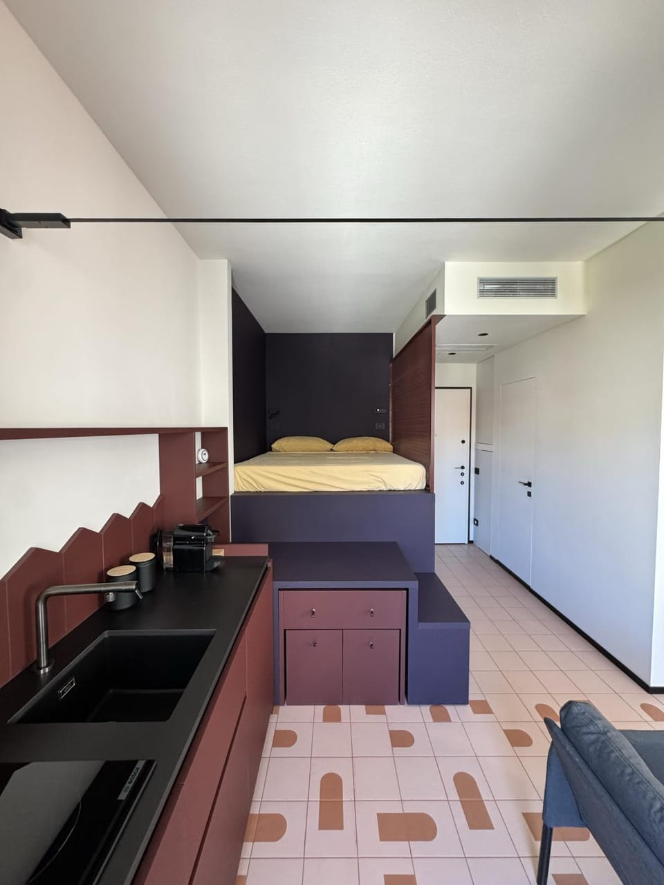 Kitchen or kitchenette, Living room, Bedroom