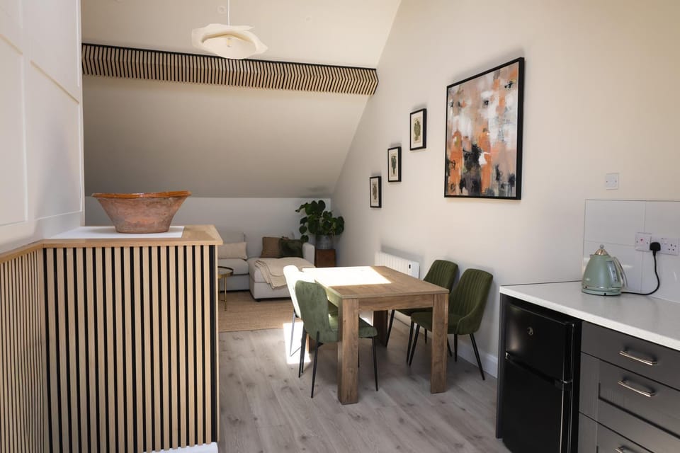 Kitchen or kitchenette, Living room, Dining area