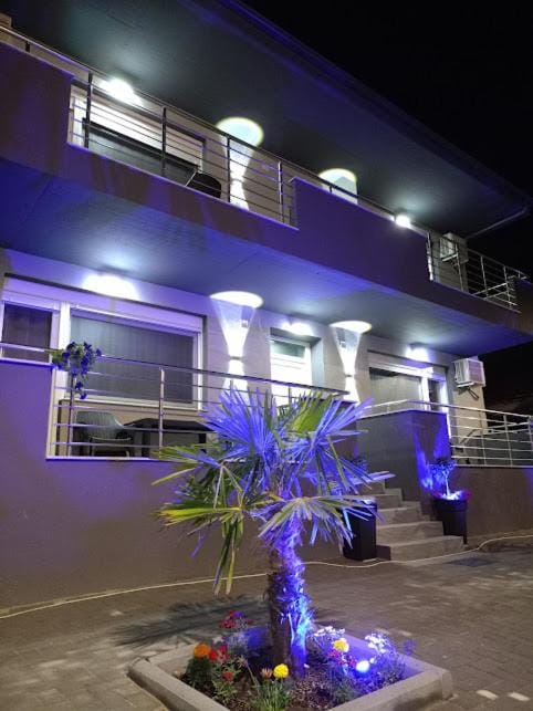 Property building, Night, Balcony/Terrace