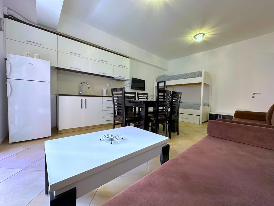 Living room, kitchen
