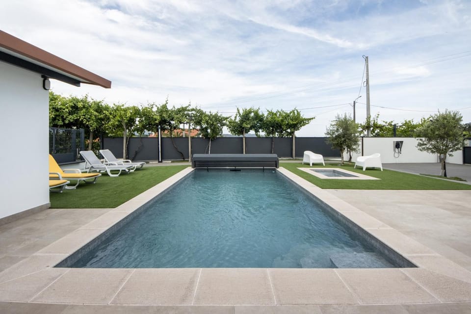 Property building, Living room, Swimming pool