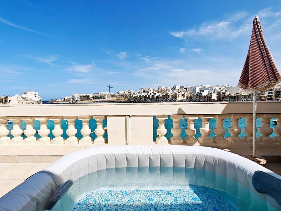 Hot Tub, View (from property/room), Balcony/Terrace, Sea view