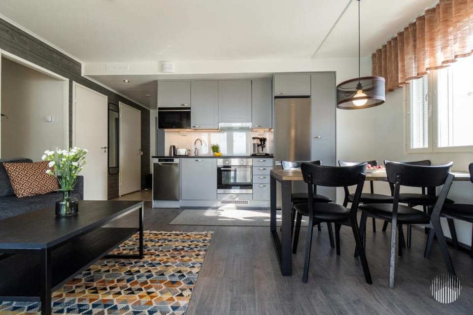 Kitchen or kitchenette, Living room, oven
